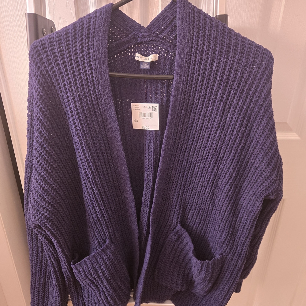 American Eagle Outfitters Navy Blue Cardigan